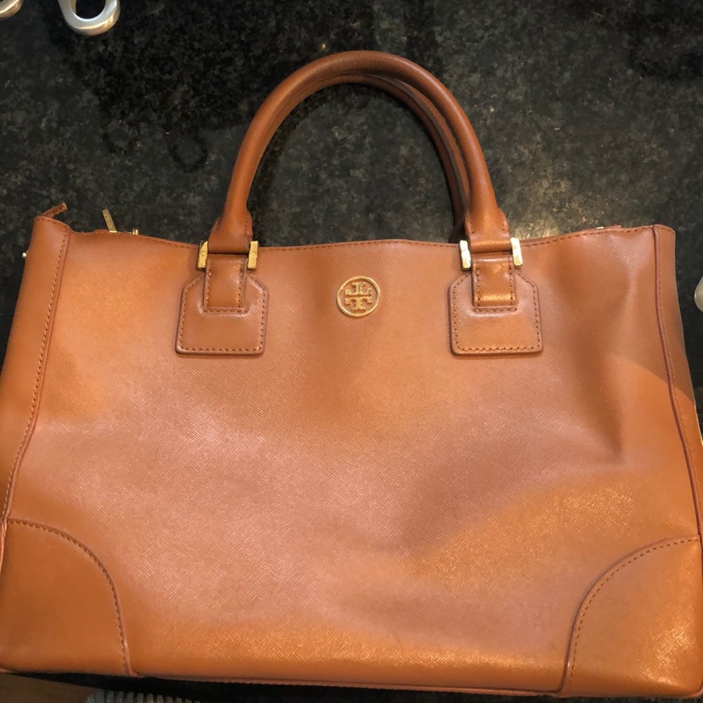 Tory Burch luggage color mini tote